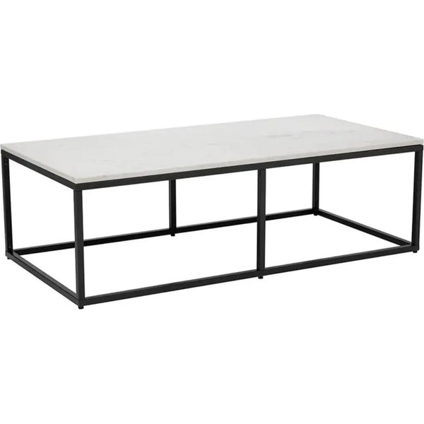 Ellery Marble Topped Rectangular Coffee Table