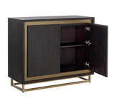 Baldessara Wine Cabinet With Solid Oak And Steel Frame