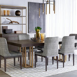 Baldessara Dining Table - Elegant Oak Veneer And Steel