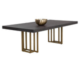 Baldessara Dining Table - Elegant Oak Veneer And Steel