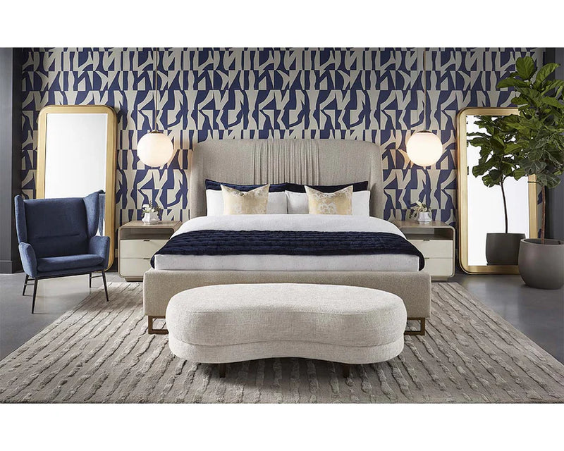 Nevin Fabric Upholstered Modern Platform Bed