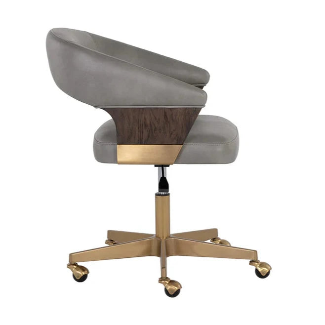 Leonce Office Chair Bravo Metal With Matte Gold Base