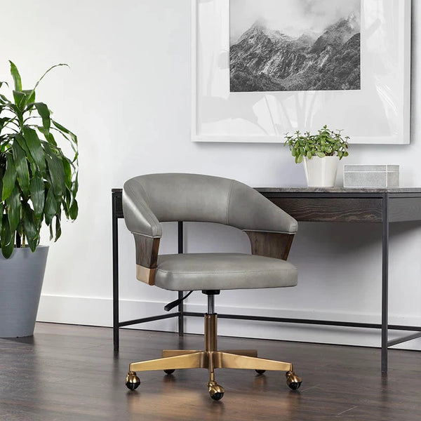 Leonce Office Chair Bravo Metal With Matte Gold Base