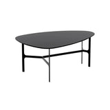 Kiernan Side Table With Black Glass And Iron Base