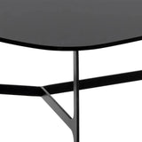 Kiernan Side Table With Black Glass And Iron Base