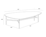 Kiernan Coffee Table With Black Glass Top And Metal Frame