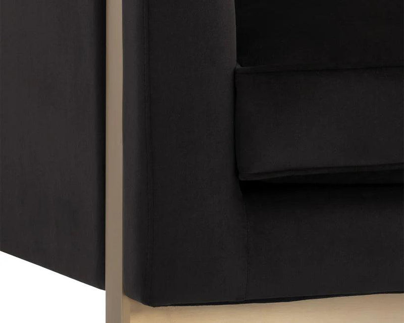 Yvette Leather Upholstered Bold Designed Armchair