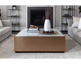 Shiloh Coffee Table Modern Design With White Glass Top