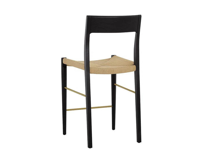 Bondi Rope Upholstered Wooden Counter Stool