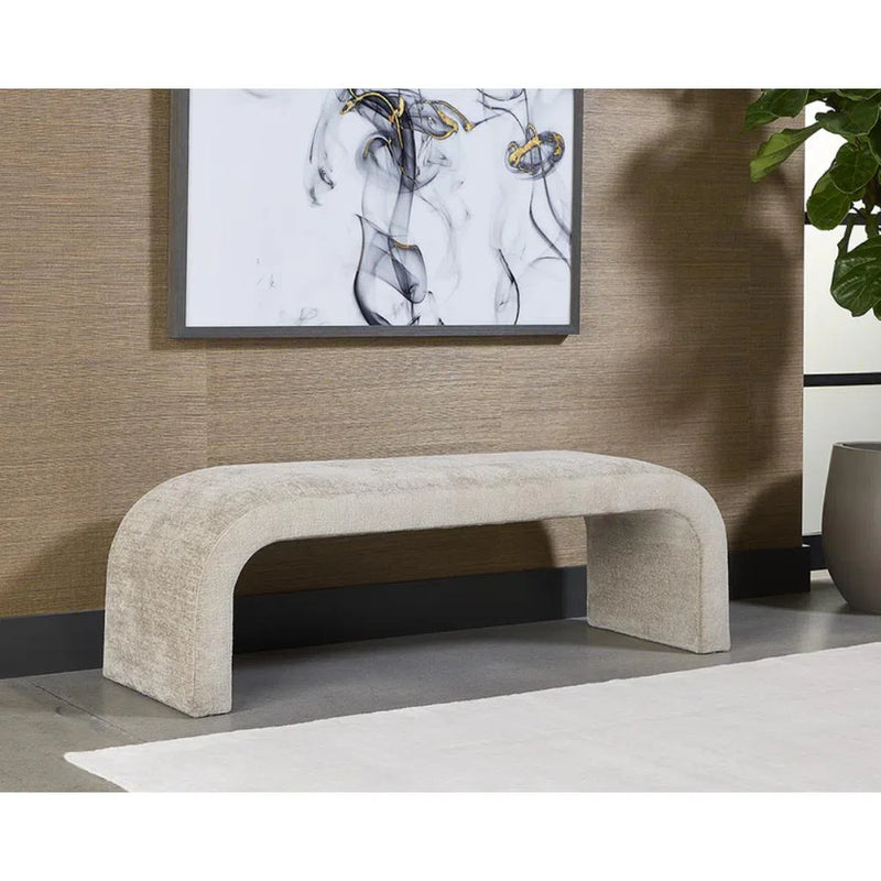 Nahara Fabric Upholstered Backless Bench