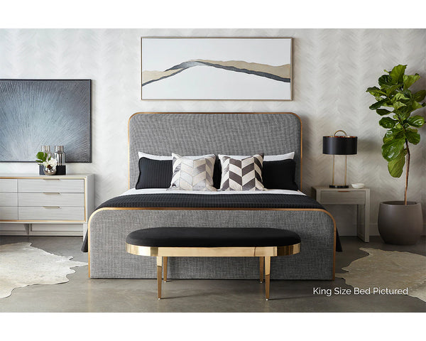 Tometi Fabric Upholstered Modern Bed