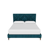 Elizio Fabric Upholstered Mid-Century Styled Bed