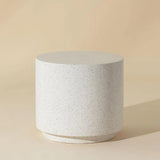 Stylish Rubin End Table Concrete Terrazzo Finish