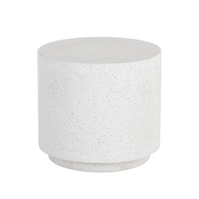 Stylish Rubin End Table Concrete Terrazzo Finish