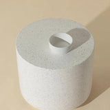 Stylish Rubin End Table Concrete Terrazzo Finish