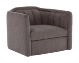 Birrit Fabric Upholstered Swivel Armchair