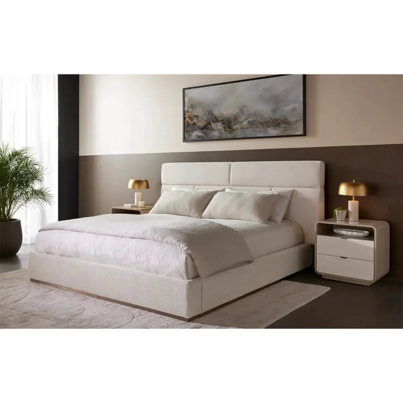 Beckham Polyester Upholstered King Bed