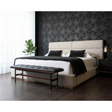 Beckham Polyester Upholstered King Bed