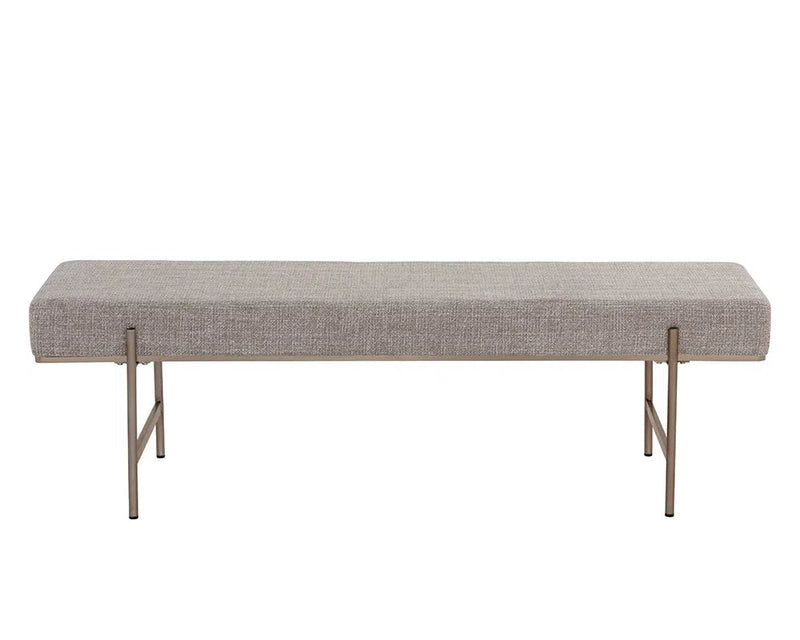 Davian Fabric Upholstered Modern Backless Bench