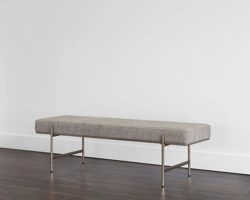 Davian Fabric Upholstered Modern Backless Bench