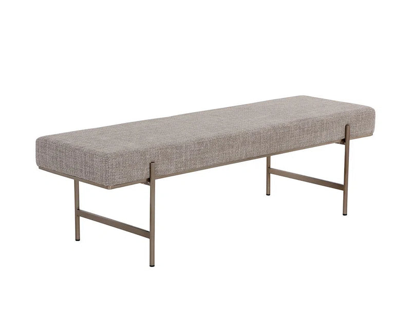 Davian Fabric Upholstered Modern Backless Bench