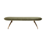 Elowen Fabric Upholstered Oval Designed Backless Bench