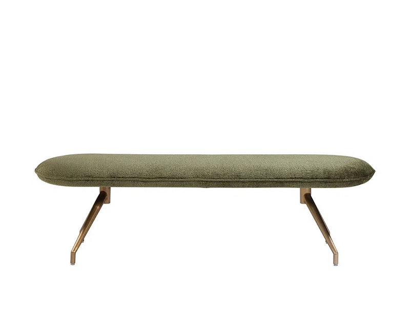 Elowen Fabric Upholstered Oval Designed Backless Bench