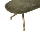 Elowen Fabric Upholstered Oval Designed Backless Bench