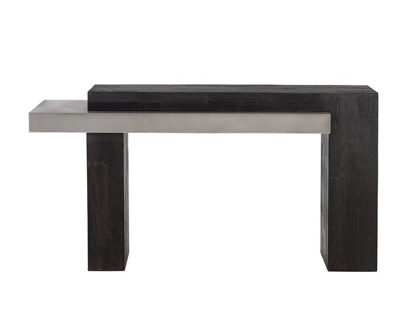 Herriot Concrete Outdoor Rectangular Console Table