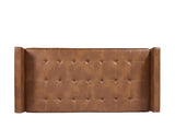 Donnie Leather Upholstered Classic Backless Bench