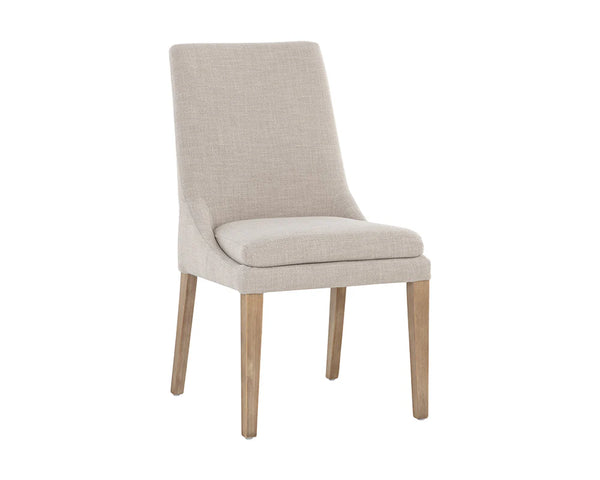 Elegant Rosine Dining Chair - Classic Comfort, Light Brown Legs