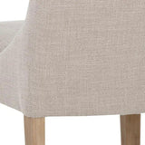 Elegant Rosine Dining Chair - Classic Comfort, Light Brown Legs