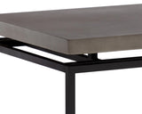 Norwood Desk Modern Concrete Top With Black Metal Frame