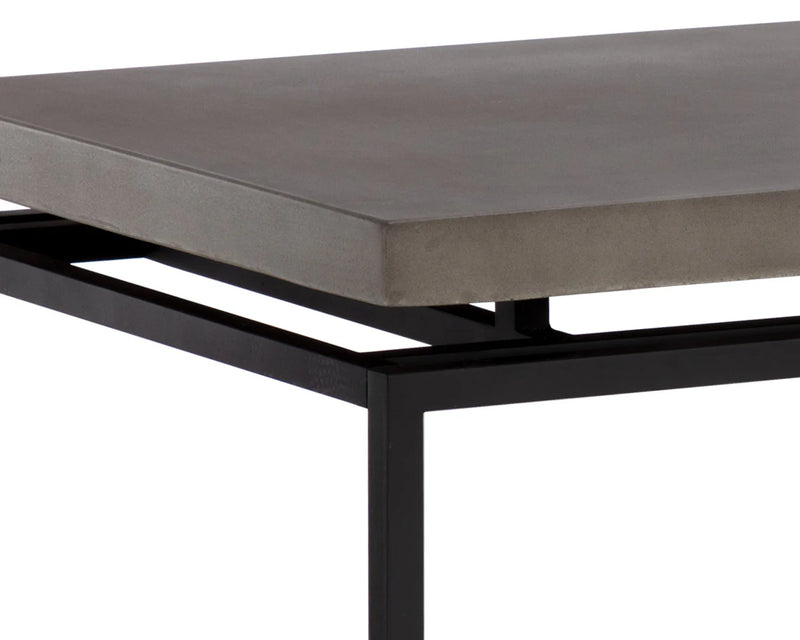 Norwood Desk Modern Concrete Top With Black Metal Frame