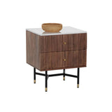 Wellington Wooden Marble Nightstand