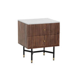 Wellington Wooden Marble Nightstand