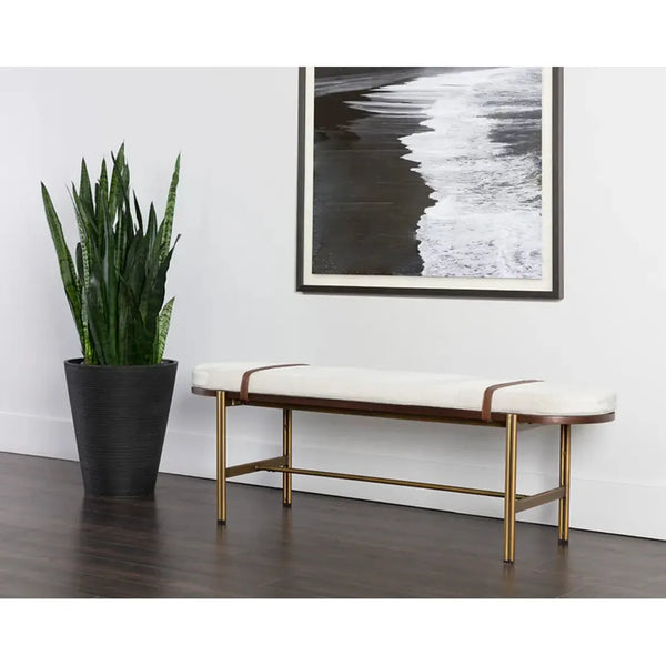 Elaine Polyester Upholstered Backless Bench