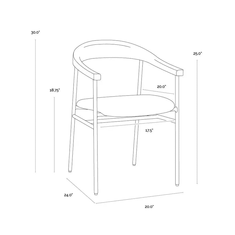 Giorgio Polyester Upholstered Dining Armchair