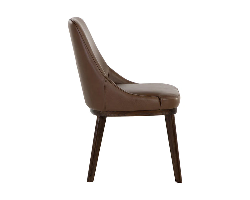Jody Dining Chair Missouri Mahogany Leather Modern Style