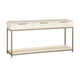 Rebel Wooden Rectangular Console Table With Drawers