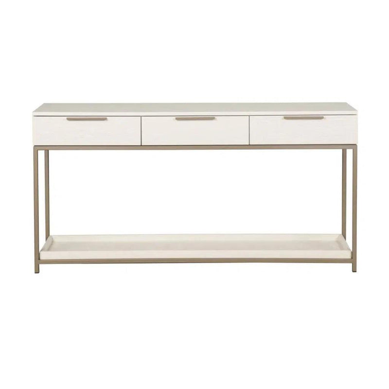 Rebel Wooden Rectangular Console Table With Drawers