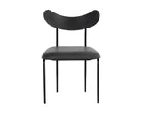 Gibbons Leather Upholstered Unique Armless Dining Chair