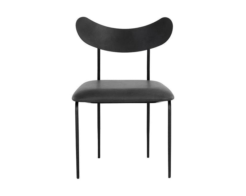 Gibbons Leather Upholstered Unique Armless Dining Chair