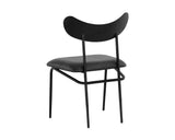 Gibbons Leather Upholstered Unique Armless Dining Chair