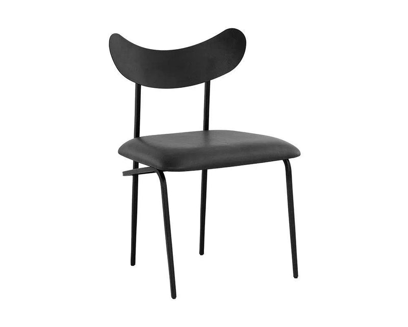 Gibbons Leather Upholstered Unique Armless Dining Chair