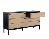 Rosso Dresser Modern Oak Wood With Soft Closing Drawers