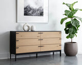 Rosso Dresser Modern Oak Wood With Soft Closing Drawers