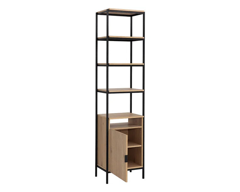 Ambrose Wooden Iron Modular Bookcase