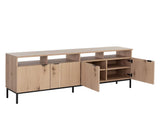 Ambrose Wooden Iron Modular Media Console And Cabinet