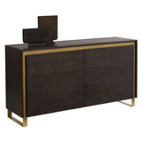 Alvaro Dresser With Push-To-Open Drawers In Grey